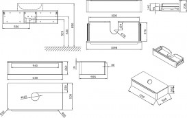 Тумба під раковину на стільницю Ravak Freedom SUD 260.01 1100 ДСП / МДФ білий X000001082