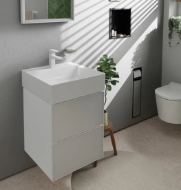 Тумба під раковину підвісна Hansgrohe Xevolos E 48х47,5 см матовий білий/білий 54172320