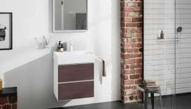 Тумба під раковину підвісна Hansgrohe Xevolos E 58х47,5 см матовий білий/темний дуб 54175730