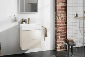 Тумба под раковину подвесная Hansgrohe Xevolos E 58х47,5 см песочно-бежевый матовый/песочно-бежевый 54176790