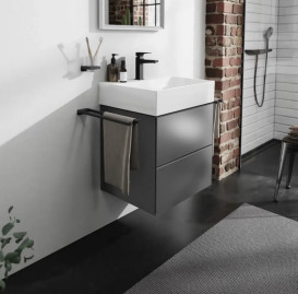 Тумба под раковину подвесная Hansgrohe Xevolos E 58х47,5 см сланцево-серый матовый/сланцево-серый 54177770