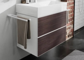 Тумба под раковину подвесная Hansgrohe Xevolos E 78х47,5 см матовый белый/темный дуб 54178730