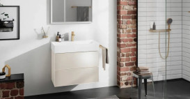 Тумба под раковину подвесная Hansgrohe Xevolos E 78х47,5 см песочно-бежевый матовый/песочно-бежевый 54179790