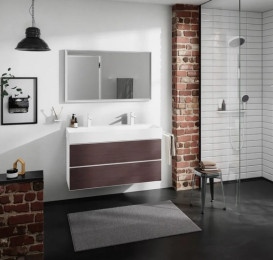 Тумба під раковину підвісна Hansgrohe Xevolos E 118х47,5 см матовий білий/темний дуб 54184730