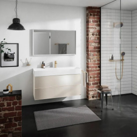 Тумба під раковину підвісна Hansgrohe Xevolos E 118х47,5 см пісочно-бежевий матовий/пісочно-бежевий 54185790