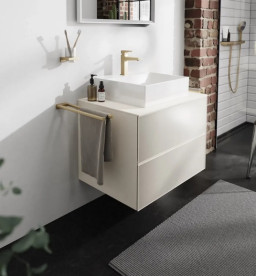 Тумба під раковину підвісна Hansgrohe Xevolos E 78х55,5 см пісочно-бежевий матовий/пісочно-бежевий 54188790