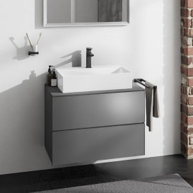 Тумба под раковину подвесная Hansgrohe Xevolos E 78х55,5 см сланцево-серый матовый/сланцево-серый 54189770