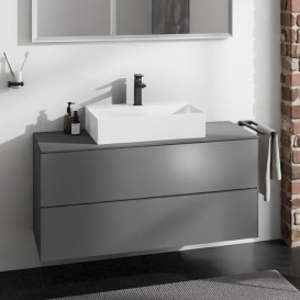 Тумба под раковину подвесная Hansgrohe Xevolos E 118х55,5 см сланцево-серый матовый/сланцево-серый 54195770