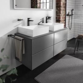 Тумба под раковину подвесная Hansgrohe Xevolos E 137х55,5 см сланцево-серый матовый/сланцево-серый 54198770