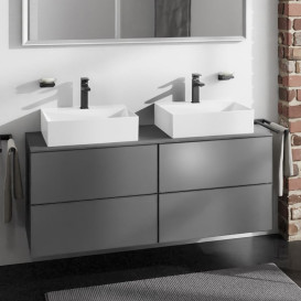 Тумба под раковину подвесная Hansgrohe Xevolos E 137х55,5 см сланцево-серый матовый/сланцево-серый 54198770