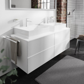 Тумба під раковину підвісна Hansgrohe Xevolos E 157х55,5 см матовий білий/білий 54199320