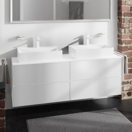 Тумба під раковину підвісна Hansgrohe Xevolos E 157х55,5 см матовий білий/білий 54199320