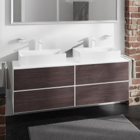 Тумба під раковину підвісна Hansgrohe Xevolos E 157х55,5 см матовий білий/темний дуб 54199730