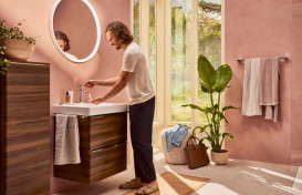 Тумба під раковину підвісна Hansgrohe Xelu Q 58х47,5 см МДФ темний горіх ручка хром 54026000