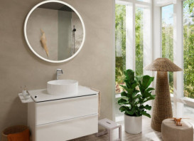 Тумба під раковину підвісна Hansgrohe Xelu Q 78х55 см МДФ білий глянсовий ручка хром 54074000