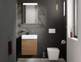 Тумба під раковину підвісна Hansgrohe Xilesa E 48х38 см ДСП дуб кашемір 54247550