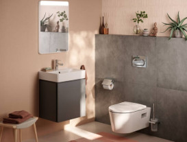 Тумба під раковину підвісна Hansgrohe Xilesa E 48х38 см МДФ сланцево-сірий матовий 54247760