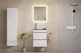 Тумба под раковину подвесная Hansgrohe Xilesa E 58х47 см МДФ матовый белый 54254700