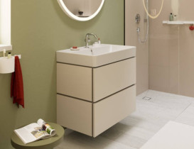 Тумба під раковину підвісна Hansgrohe Xilesa E 78х47 см МДФ пісочно-бежевий матовий 54260780