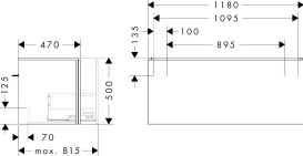 Тумба под раковину подвесная Hansgrohe Xilesa E 118х47 см МДФ песочно-бежевый матовый 54263780