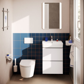 Тумба под раковину подвесная Hansgrohe Xilesa E 48х38 см МДФ матовый белый 54290700