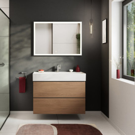 Тумба под раковину подвесная Hansgrohe Xilesa E 98х47 см ДСП дуб кашемир 54297550