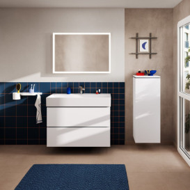 Тумба под раковину подвесная Hansgrohe Xilesa E 98х47 см МДФ матовый белый 54297700