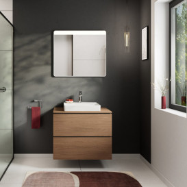 Тумба під раковину підвісна Hansgrohe Xilesa E 78х55 см ДСП дуб кашемір 54300550