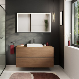 Тумба под раковину подвесная Hansgrohe Xilesa E 118х55 см ДСП дуб кашемир 54304550