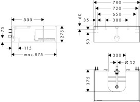 Тумба под раковину подвесная Hansgrohe Xevolos E 78х55,5 см матовый белый/белый 54310320