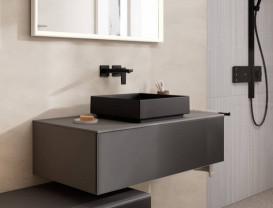 Тумба под раковину подвесная Hansgrohe Xevolos E 98х55,5 см сланцево-серый матовый/сланцево-серый 54315770