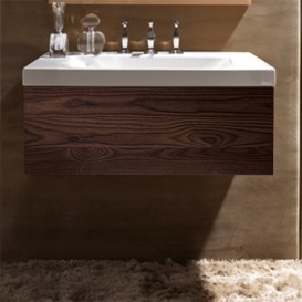 Тумба під раковину підвісна Kerasan Bentley 80х50 см темний ясен 917447