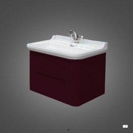 Тумба під раковину підвісна Kerasan Waldorf 100 см бордо 919253