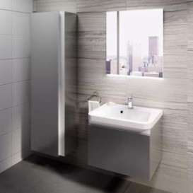 Тумба под раковину подвесная Ravak 10° SD 550 ДСП/МДФ серый глянец X000000734