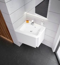 Тумба под угловую раковину подвесная Ravak 10° SD 550 L ДСП/МДФ белый глянец X000000739