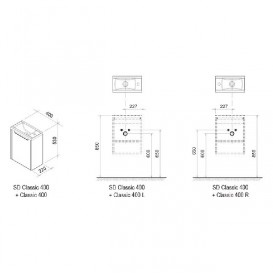 Тумба под раковину подвесная Ravak Classic SD 400 ДСП/МДФ береза X000000417