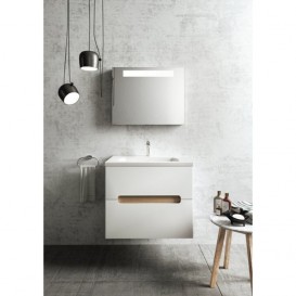 Тумба под раковину подвесная Ravak Classic II SD 700 ДСП/МДФ латте/белый глянец X000000908