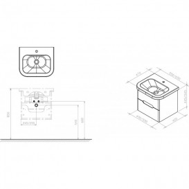 Тумба под раковину подвесная Ravak SD 550 Chrome II ДСП/МДФ белый глянец X000001289