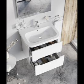 Тумба под раковину подвесная Ravak SD 550 Chrome II ДСП/МДФ белый глянец X000001289