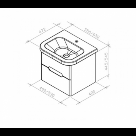 Тумба под раковину подвесная Ravak SD 650 Chrome II ДСП/МДФ белый глянец X000001291