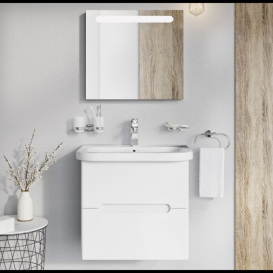 Тумба под раковину подвесная Ravak SD 650 Chrome II ДСП/МДФ белый глянец X000001291