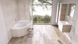 Тумба під раковину підвісна Ravak SD 760 Rosa II ДСП / МДФ капучино / білий глянець X000001295