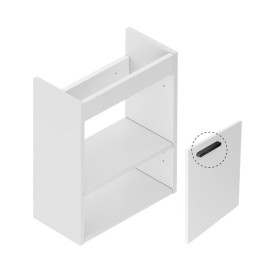 Тумба под раковину подвесная Ravak SD Chrome II 400 ДСП/МДФ белый черная ручка X000001750