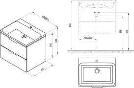 Тумба под раковину подвесная Ravak SD Comfort II 800 МДФ белый X000001819
