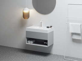 Тумба під раковину підвісна Ravak SD Lite 80 МДФ димчасто-сірий X000001865