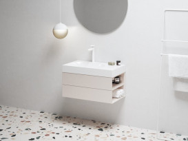 Тумба под раковину подвесная Ravak SD Lite 80 П МДФ Alabaster Pink X000001890