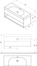 Тумба под раковину подвесная Ravak SD Lite 120 МДФ Alabaster Pink X000001872