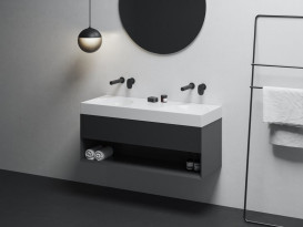 Тумба під раковину підвісна Ravak SD Lite 120 МДФ чорний матовий X000001868