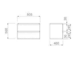 Тумба под раковину подвесная Sanwerk Foreva Air 80,5х46 см МДФ белый TV0000352