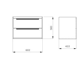 Тумба под раковину подвесная Sanwerk Greta Air 60,2х42,2 см МДФ белый TV0000372